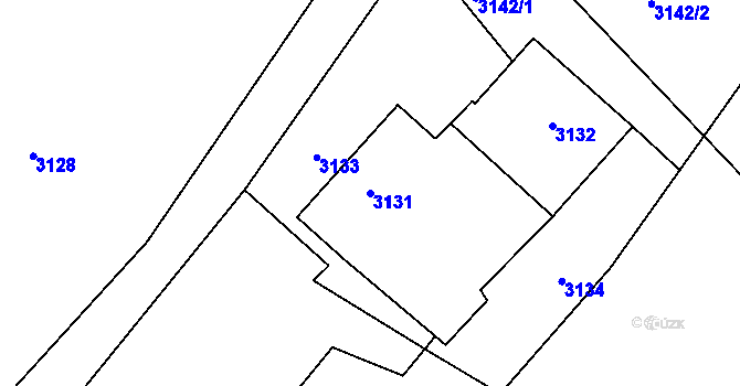 Parcela st. 3131 v KÚ Český Dub, Katastrální mapa