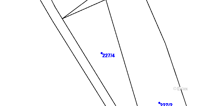 Parcela st. 227/4 v KÚ Smržov u Českého Dubu, Katastrální mapa