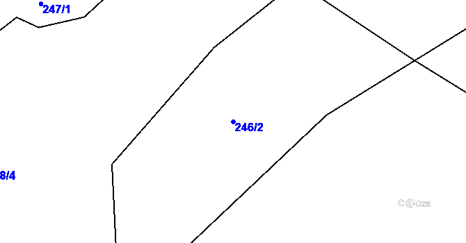 Parcela st. 246/2 v KÚ Smržov u Českého Dubu, Katastrální mapa