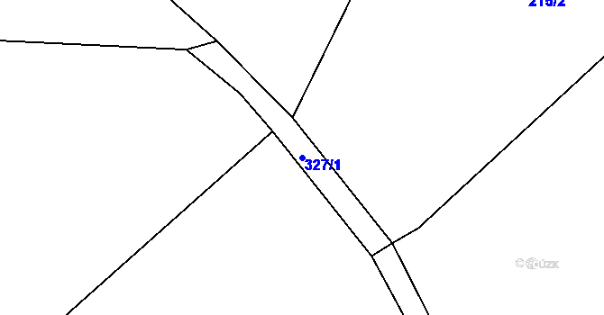 Parcela st. 327/1 v KÚ Smržov u Českého Dubu, Katastrální mapa