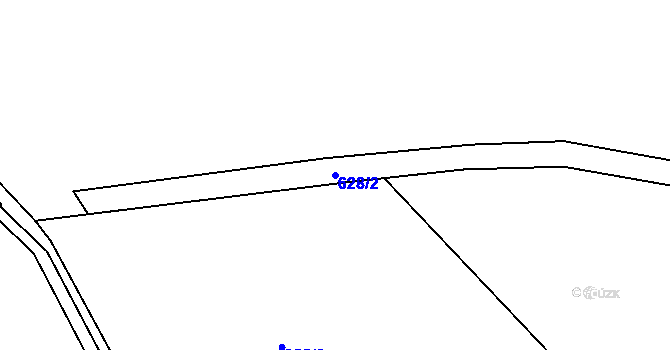Parcela st. 628/2 v KÚ Fláje, Katastrální mapa