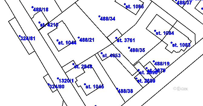 Parcela st. 4053 v KÚ Český Krumlov, Katastrální mapa