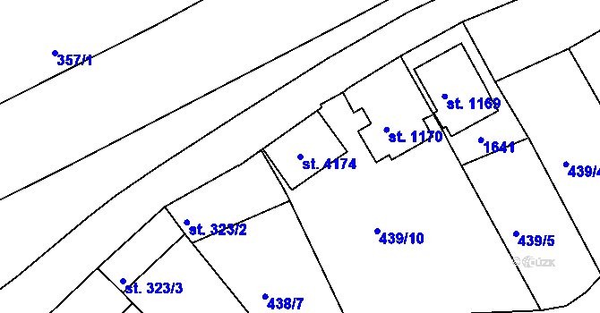 Parcela st. 4174 v KÚ Český Krumlov, Katastrální mapa