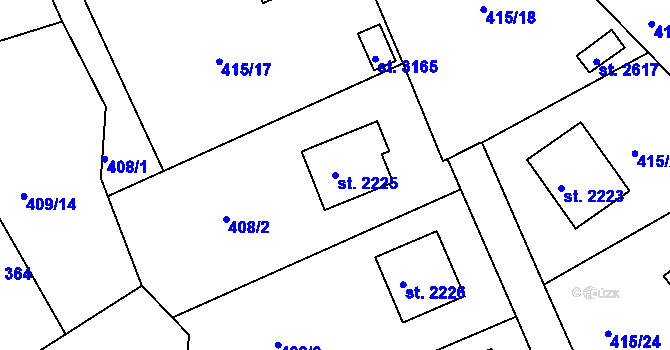 Parcela st. 2225 v KÚ Český Krumlov, Katastrální mapa
