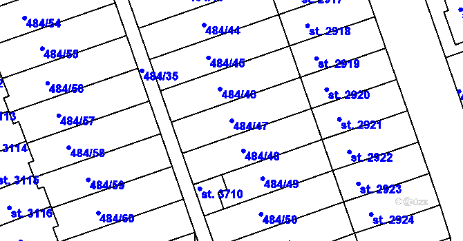 Parcela st. 484/47 v KÚ Český Krumlov, Katastrální mapa