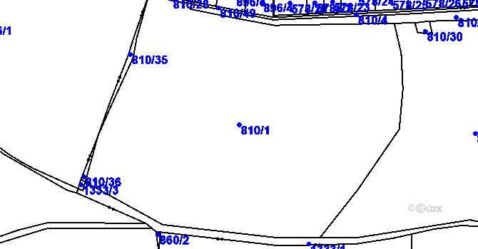 Parcela st. 810/1 v KÚ Český Krumlov, Katastrální mapa