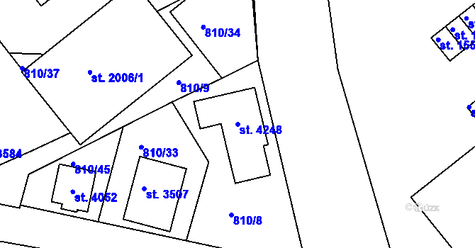 Parcela st. 4248 v KÚ Český Krumlov, Katastrální mapa