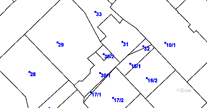 Parcela st. 30/2 v KÚ Český Těšín, Katastrální mapa