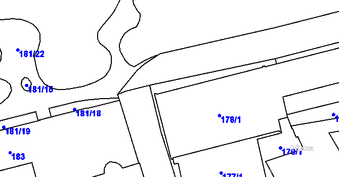 Parcela st. 178/2 v KÚ Český Těšín, Katastrální mapa