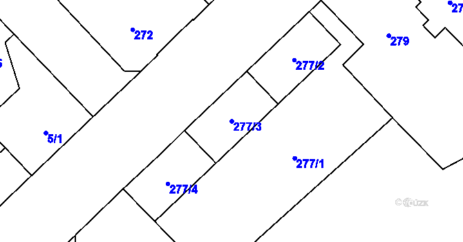 Parcela st. 277/3 v KÚ Český Těšín, Katastrální mapa