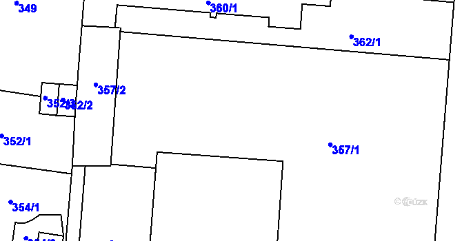 Parcela st. 357/5 v KÚ Český Těšín, Katastrální mapa