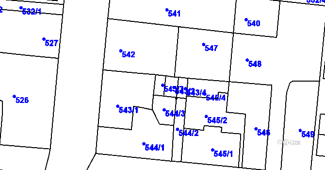 Parcela st. 543/3 v KÚ Český Těšín, Katastrální mapa