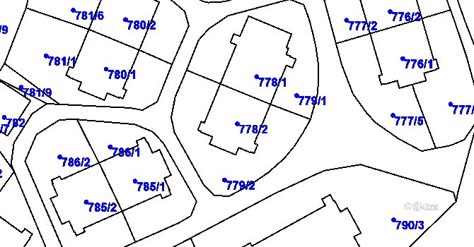 Parcela st. 778/2 v KÚ Český Těšín, Katastrální mapa