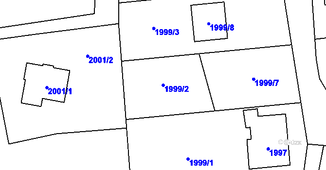 Parcela st. 1999/2 v KÚ Český Těšín, Katastrální mapa