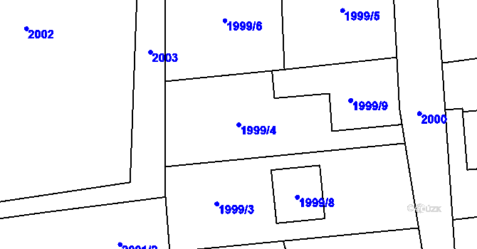 Parcela st. 1999/4 v KÚ Český Těšín, Katastrální mapa