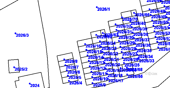 Parcela st. 2026/16 v KÚ Český Těšín, Katastrální mapa