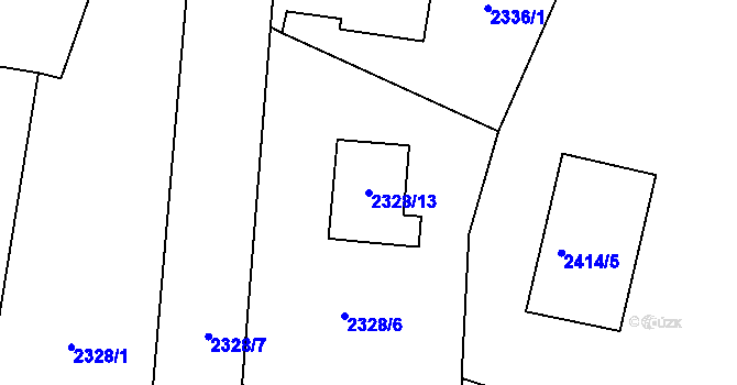 Parcela st. 2328/13 v KÚ Český Těšín, Katastrální mapa