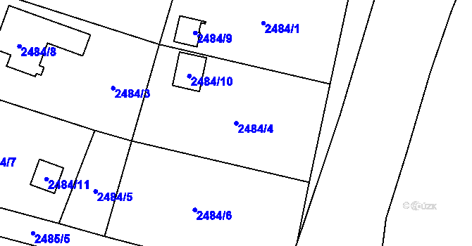 Parcela st. 2484/4 v KÚ Český Těšín, Katastrální mapa