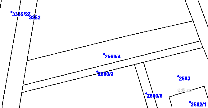 Parcela st. 2560/4 v KÚ Český Těšín, Katastrální mapa