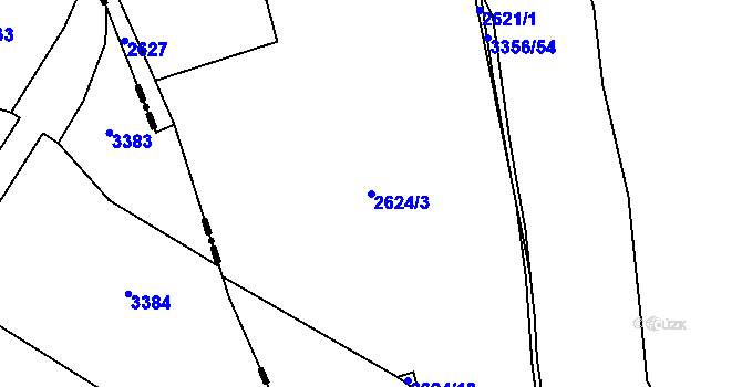 Parcela st. 2624/3 v KÚ Český Těšín, Katastrální mapa
