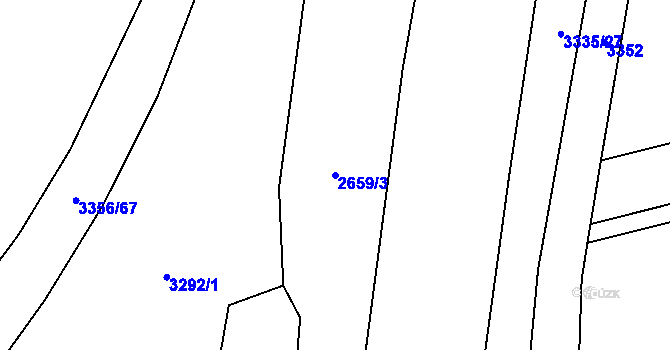 Parcela st. 2659/3 v KÚ Český Těšín, Katastrální mapa