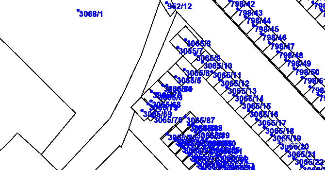 Parcela st. 3065/80 v KÚ Český Těšín, Katastrální mapa