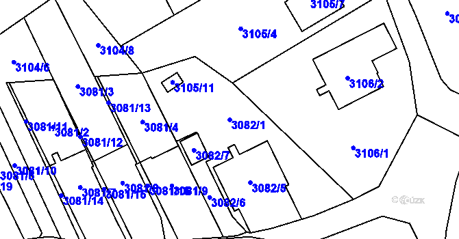 Parcela st. 3082/1 v KÚ Český Těšín, Katastrální mapa