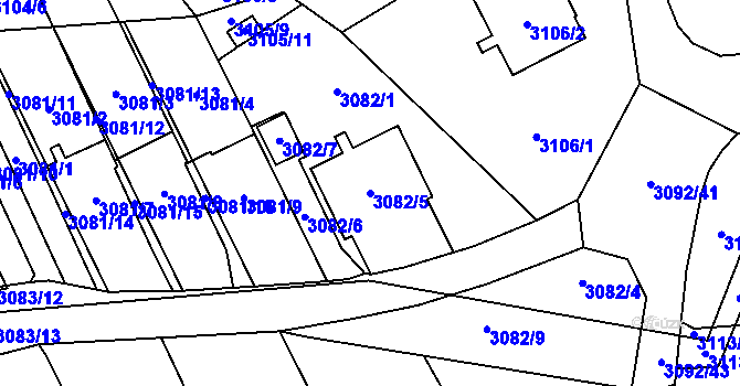 Parcela st. 3082/5 v KÚ Český Těšín, Katastrální mapa