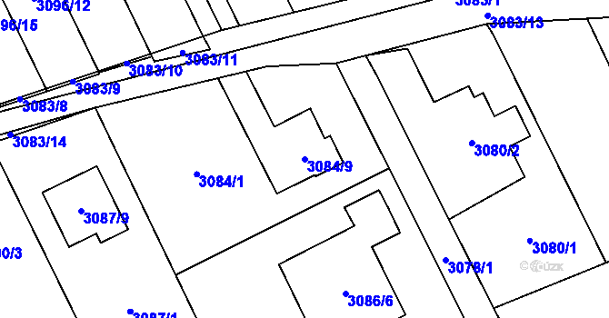 Parcela st. 3084/9 v KÚ Český Těšín, Katastrální mapa
