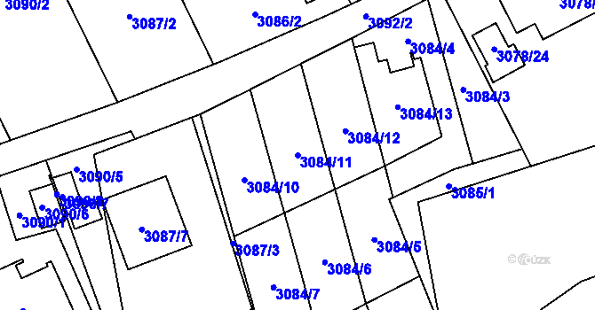 Parcela st. 3084/11 v KÚ Český Těšín, Katastrální mapa