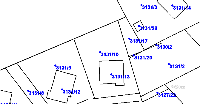 Parcela st. 3131/10 v KÚ Český Těšín, Katastrální mapa
