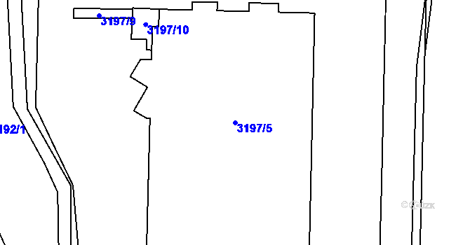 Parcela st. 3197/5 v KÚ Český Těšín, Katastrální mapa