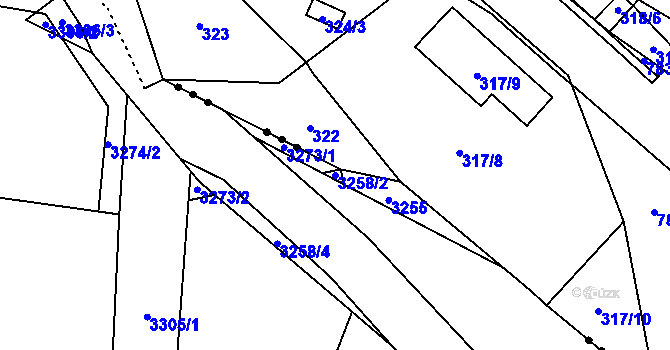 Parcela st. 3258/2 v KÚ Český Těšín, Katastrální mapa