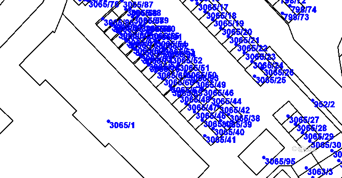 Parcela st. 3065/83 v KÚ Český Těšín, Katastrální mapa