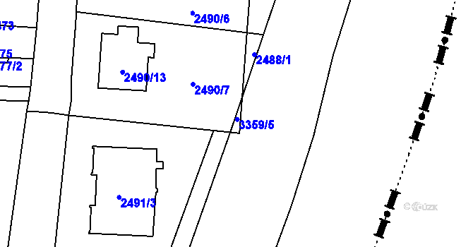 Parcela st. 2486/3 v KÚ Český Těšín, Katastrální mapa