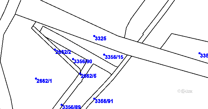 Parcela st. 3356/15 v KÚ Český Těšín, Katastrální mapa