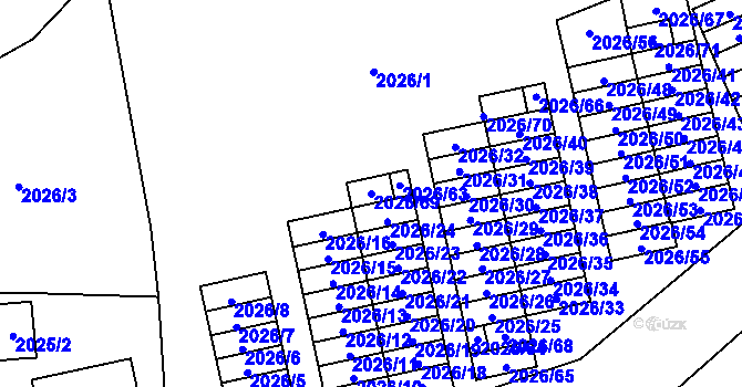 Parcela st. 2026/69 v KÚ Český Těšín, Katastrální mapa