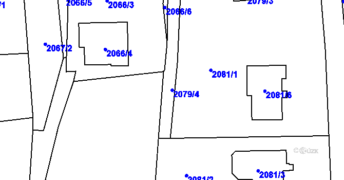 Parcela st. 2079/4 v KÚ Český Těšín, Katastrální mapa