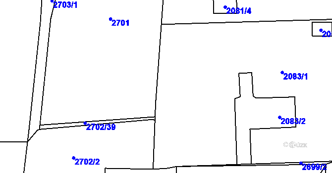 Parcela st. 2079/6 v KÚ Český Těšín, Katastrální mapa