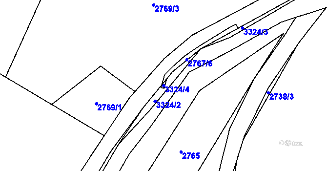 Parcela st. 3324/4 v KÚ Český Těšín, Katastrální mapa