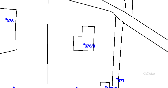 Parcela st. 376/8 v KÚ Dolní Žukov, Katastrální mapa