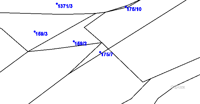 Parcela st. 175/7 v KÚ Čestice, Katastrální mapa