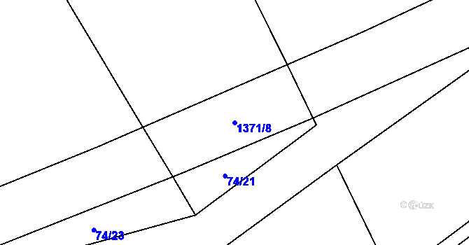 Parcela st. 1371/8 v KÚ Čestice, Katastrální mapa