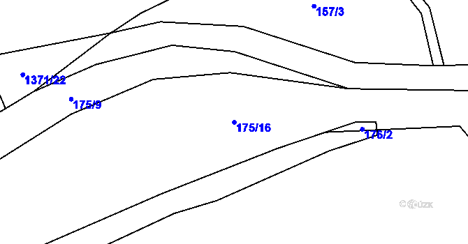 Parcela st. 175/16 v KÚ Čestice, Katastrální mapa