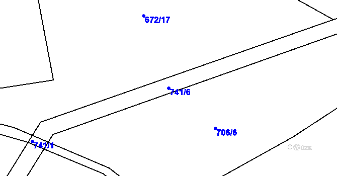 Parcela st. 741/6 v KÚ Čestice u Častolovic, Katastrální mapa