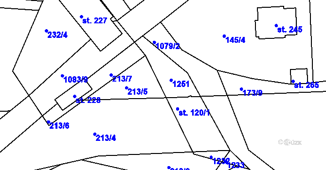 Parcela st. 120/2 v KÚ Čestice u Častolovic, Katastrální mapa