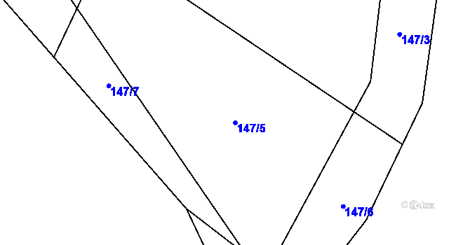 Parcela st. 147/5 v KÚ Čestín u Jankova, Katastrální mapa