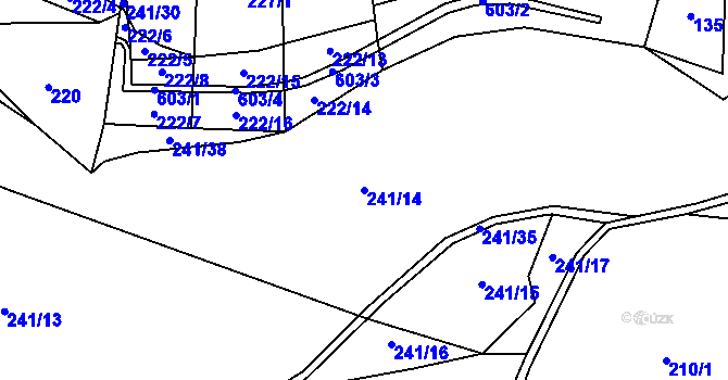 Parcela st. 241/14 v KÚ Čestín u Jankova, Katastrální mapa