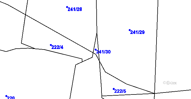 Parcela st. 241/30 v KÚ Čestín u Jankova, Katastrální mapa
