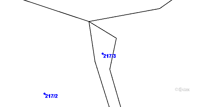 Parcela st. 217/3 v KÚ Čestín u Jankova, Katastrální mapa